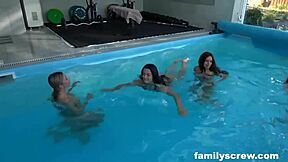 family orgy explodes with bareback cousin deepthroats and doggystyle cumshots!