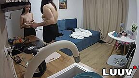 Elika and Vilika cook dinner flashing tits for reality fans