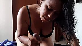 Big Ass Latina MILF Devours Thick Cock On Bed