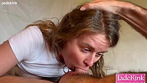 how sloppy can girlfriend suck boyfriend before he slaps her submissive face?