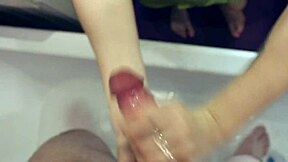 Spying On Stepson Shower Mom Washes Cock Sucks Jerks And Swallows Cum