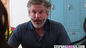 sluttly stepsis threesome blowjob fucked hard on casting interview 😈