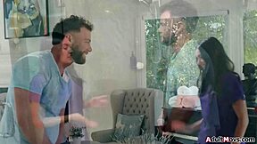 ever tried nuru? this oiled latina masseuse gives full body deepthroat and pussy ride