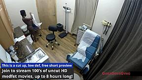 rina arem's gyno exam by doc tampa and nurse stacy got wild... gloves speculum spread!