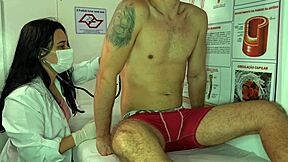 nurse gets hot over patient's huge boner