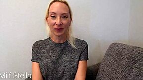 Humiliated Loser Cuffed Delivers Emotional Footjob To Milf Stella