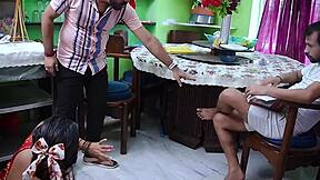 real desi wife threesome double penetrates pussy creampie screaming rough