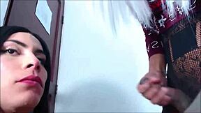 shemale duo goes wild with intense deep bj skills 💦👅