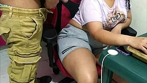 Real Homemade Neighbor Borrows PC for Doggystyle Fuck