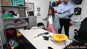 Jovan Jordan Catches Skinny Shoplifter Jada Kai And Fills Her With Big Black Cock