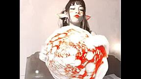 Bonneyuwu Cosplay Elf Teases Pantyhose And Skirt For Stepdad