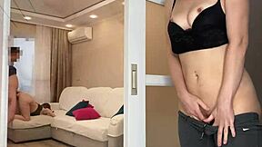 wife masturbates secretly as i fuck her friend pov real russian cheating