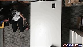 Hey officer, this cute shoplifter teen bends over for your hard cock!