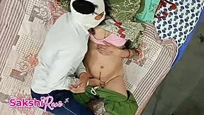 Sasur's got his sexy Indian bahu bent over bedroom bed pounding big ass doggystyle creampie