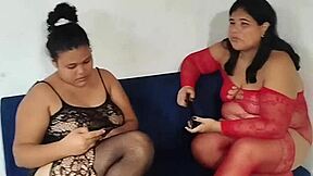 big ass stepmom tries lesbian lick and scissoring with busty stepdaughter for first time