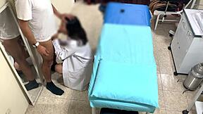 married argentinian nurse stays late caught on hidden cam