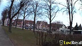 Blonde Teen Teases Shaved Pussy with Dildo on Casting Sofa