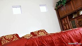 Young stud creampies old granny while cuck hubby watches her moan