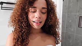 ebony stepdaughter gags on stepdad's massive cock deepthroat