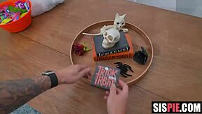 stepsis halloween treat? my throbbing dick pounding her tight pussy 🎃🍆 angel gostosa jayden marcos