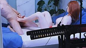 Masturbating with my girlfriend's feet feels sooo good ughh