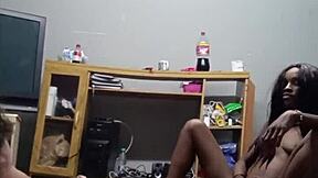 wife skips cleaning to suck hubby's cock instead in homemade clip