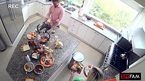 Stepsis Begs For Stepbro's Monster Cock After Thanksgiving! Petite Blonde Takes Doggystyle Facial Creampie