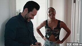 stepdad, why'd you fuck your big ass ebony stepdaughter destiny so rough?