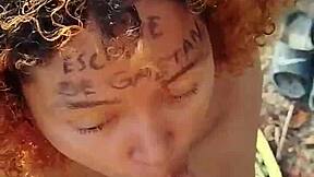 Risky beach blowjob ends with my hot load splashing her pretty face!