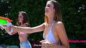 TEEN STEPSIS + FRIEND BIKINI SLUTS BEG FOR ROUGH POUND!