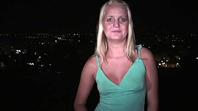 blonde teen heads to dogging spot for public orgy pounding her pussy raw