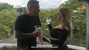 Colombian big tits beauty Naty Delgado rides stranger's thick cock romantically