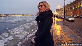 Nerdy Blonde Anna Krowe Fucks Hard For Explosive Orgasm Cumshot!