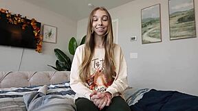 Little step sis Breezy Bri rides cock thankful with deepthroat and doggystyle