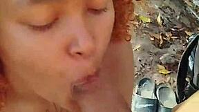 Risky beach blowjob ends with my hot load splashing her pretty face!