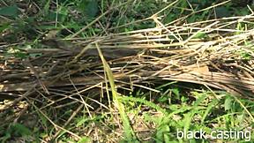 farmers sneak bush fuck with petite ebony teen caught on tape