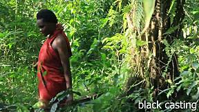 farmers sneak bush fuck with petite ebony teen caught on tape