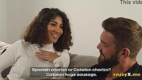 Brunette hottie AFRODITA LICKS hairy PUSSY in raunchy FUCK-A-THON with ginormous ASS and natural TITS