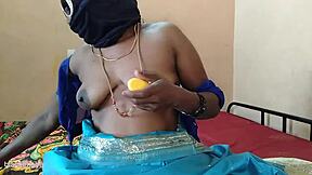 bangladeshi aunt pulls hairy pussy craving hard creampie fuck