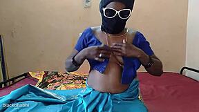 bangladeshi aunt pulls hairy pussy craving hard creampie fuck