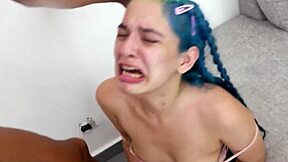 latina teen sloppy deepthroat on big cock