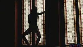 hey sabina rouge show us that petite body strip slow