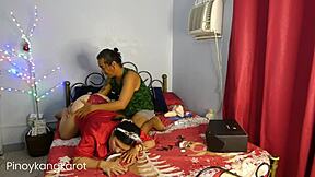 christmas eve sex doll surprise goes so wrong 😩 big pussy creampie mess!