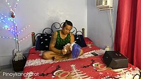 christmas eve sex doll surprise goes so wrong 😩 big pussy creampie mess!