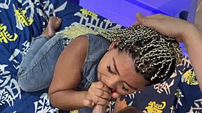 oh fuck yeah, i love that bitch sucking my cock dry!