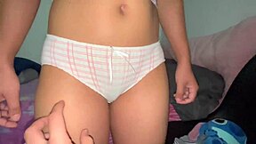 Cute Petite Latina Stepsis Shows Panties Then Gets Fucked Hard