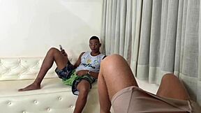 Stepmom flashes huge pussy at sneaky stepson