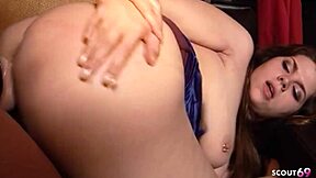 Huge Tits Gilf Craves Strap-On Fuck For Bushy Pussy Teen!