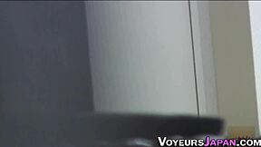 Horny Japanese Teen Slut Fingers Shaved Pussy on Hidden Cam