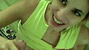 Sandi Rose pantyhose tease and deepthroat blowjob skills